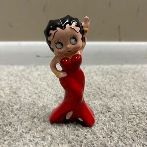 Vandor Betty Boop Figurine 5in Red Classic Red Dress Ceramic 1995 Vintage